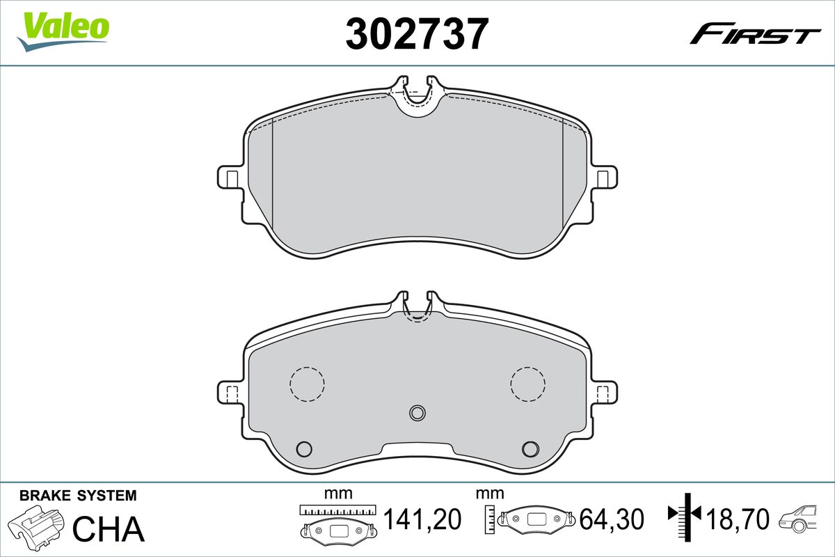 Set placute frana,frana disc 302737 VALEO